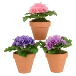 Fashion Assorted African Violets Artificial Flowers