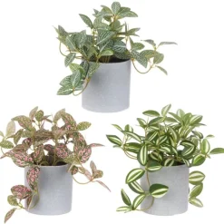 Sale Assorted Potted Greenery 17cm Artificial Flowers