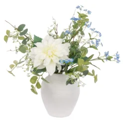 Best Dahlia & Forget-Me-Not in Vase Artificial Flowers