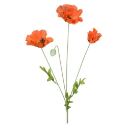 Fashion Dark Orange Poppy Artificial Flowers