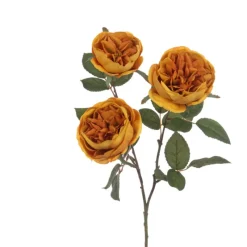 Best Eco Cabbage Rose Spray Orange Artificial Flowers