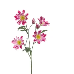 Hot Eco Dark Pink Gazania Daisy Spray Artificial Flowers