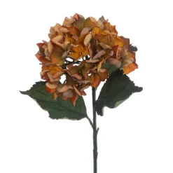 Sale Eco Hydrangea Stem Orange Artificial Flowers