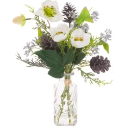 Fashion Helleborne in Perfume Bottle Artificial Flowers
