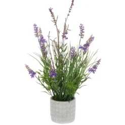 Outlet Lavender Plant in Ceramic Pot Artificial Flowers