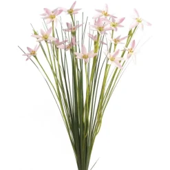 Fashion Light Pink Star Flower with Grass Artificial Flowers