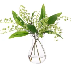 Discount Lily of the Valley in Posy Vase Artificial Flowers