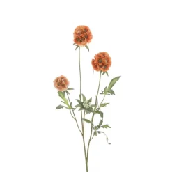 Clearance Orange Scabiosa Stellata Spray Artificial Flowers