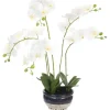Fashion Orchid in Mottled Pot Artificial Flowers