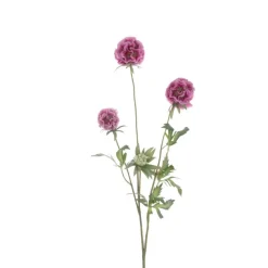 Sale Pink Scabiosa Stellata Spray Artificial Flowers