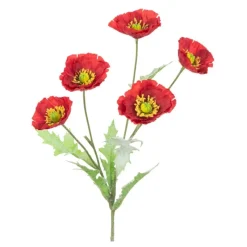 Outlet Red Poppy Spray Artificial Flowers