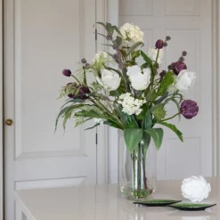 Outlet Tulip & Artichoke in Vase Artificial Flowers
