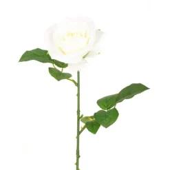 Fashion White Gemma Single Rose Artificial Flowers
