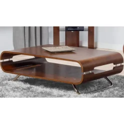 Best Florida Curved Coffee Table in Walnut Coffee Tables