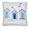 Best Fusion Beach Huts Outdoor Cushion Blue Cushions | Garden Storage & Accessories