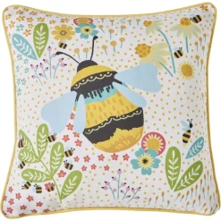 Clearance Fusion Buzzy Bee Outdoor Cushion Ochre Cushions | Garden Storage & Accessories