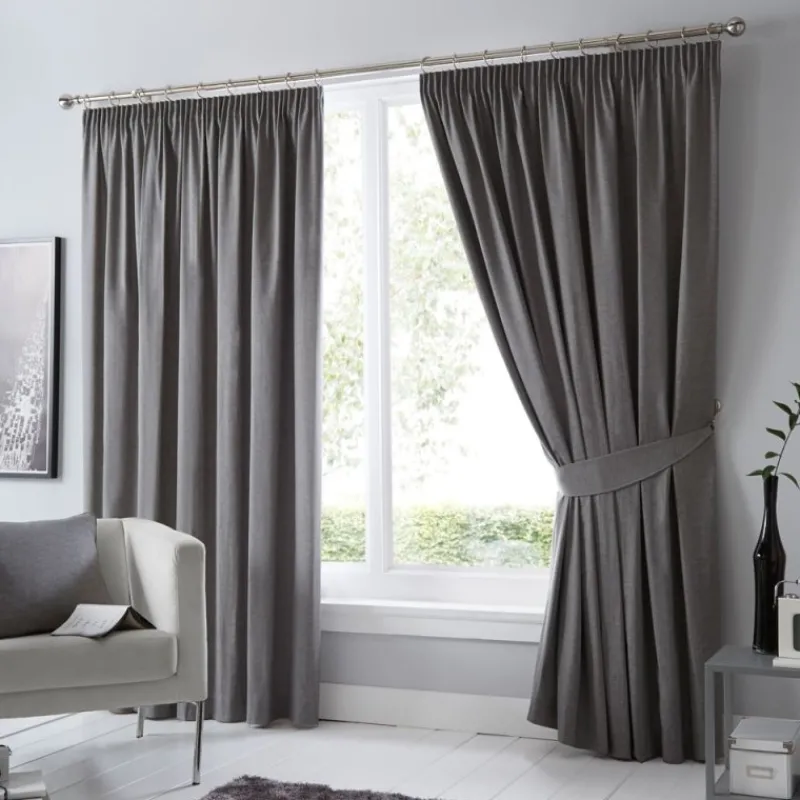 Best Fusion Dijon Charcoal Blackout Curtains Curtains