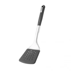 Sale Stainless Steel Slotted Turner with Silicone over mould Kitchen Utensils