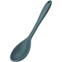 Sale Twist Silicone Solid Spoon Blue Kitchen Utensils