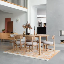 Outlet Winchester Oval Extending Dining Table and 6 Grey Flora Chairs Dining Sets