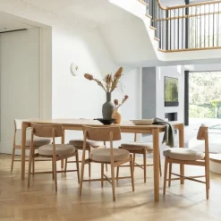 Best Winchester Rectangular Extending Dining Table and 6 Grey Flora Chairs Dining Sets
