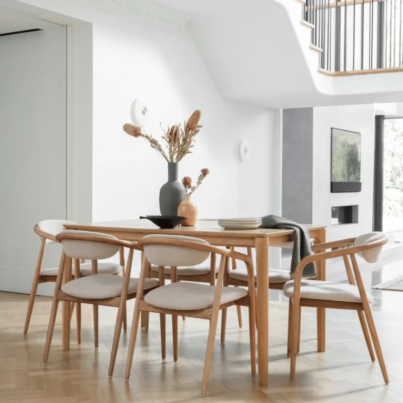Discount Winchester Rectangular Extending Dining Table and 6 Isabelle Chairs Dining Sets