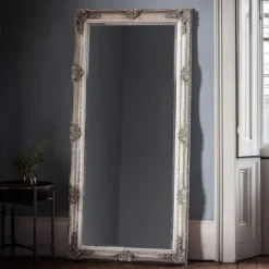 Outlet Abbey Silver Leaner Mirror Interior Accessories
