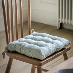 Sale Sage Floral Reversible Seat Pad Cushions