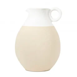 Sale Tinos Pitcher Vase Large White Natural Vases & Bowls