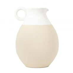 Sale Tinos Pitcher Vase Large White Natural Vases & Bowls