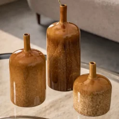 Fashion Vormark Set of 3 Brown Ornaments Interior Accessories