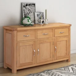 Hot Gloucester Oak 3 Door 3 Drawer Sideboard Sideboards | Sideboards