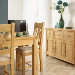Hot Gloucester Oak 3 Door 3 Drawer Sideboard Sideboards | Sideboards