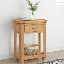 New Gloucester Oak Small Console Table Console Tables | Console Tables
