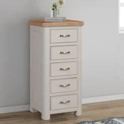Discount Gloucester Painted Tall 5 Drawer Chest Chest Of Drawers