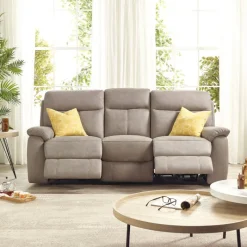 New Harrison 3 Seater Power Recliner Sofa - Elephant Grey Recliner Sofas | 3 Seater Sofas