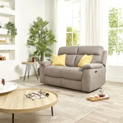 Discount Harrison 2 Seater Power Recliner Sofa - Elephant Grey Recliner Sofas | 2 Seater Sofas