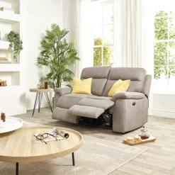 Discount Harrison 2 Seater Power Recliner Sofa - Elephant Grey Recliner Sofas | 2 Seater Sofas