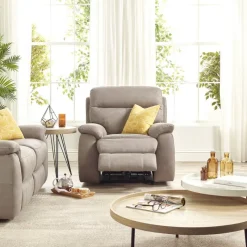 Clearance Harrison Power Recliner Chair - Elephant Grey Armchairs | Recliner Chairs