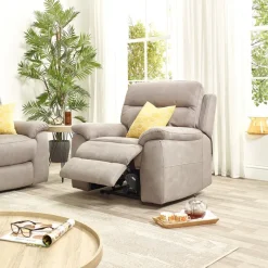 Clearance Harrison Power Recliner Chair - Elephant Grey Armchairs | Recliner Chairs