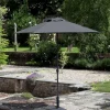 Fashion Havana 2.5m Deluxe Crank Dark Grey Parasol Parasols & Bases