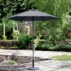 Hot Havana 3m Deluxe Crank Dark Grey Parasol Parasols & Bases