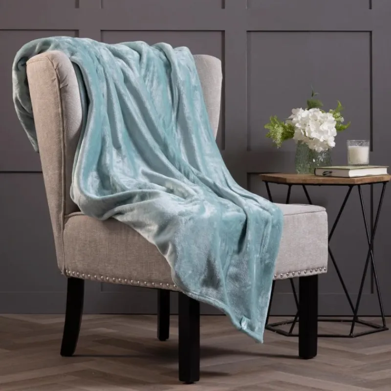 Hot Blanket Duck Egg Throws | Blankets, Throws & Bedspreads