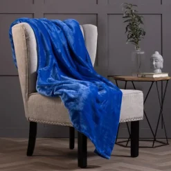 Outlet Blanket Royal Blue Throws | Blankets, Throws & Bedspreads