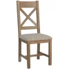 Discount Heritage Cross Back Dining Chair in Natural Check Dining Chairs