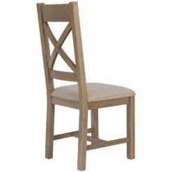 Discount Heritage Cross Back Dining Chair in Natural Check Dining Chairs