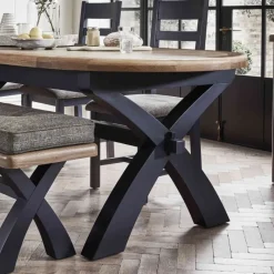 Sale Heritage Editions Blue 2m Fixed Dining Table and 4 Upholstered Chairs Dining Sets