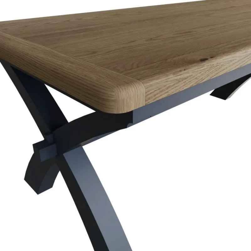 Sale Heritage Editions Blue 2m Fixed Dining Table and 4 Upholstered Chairs Dining Sets