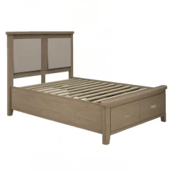 Clearance Heritage Editions Oak Double Bed Frame with End Drawers Bed Frames | Bed Frames