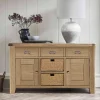 Best Heritage Editions Oak Large Sideboard with Baskets Sideboards | Sideboards